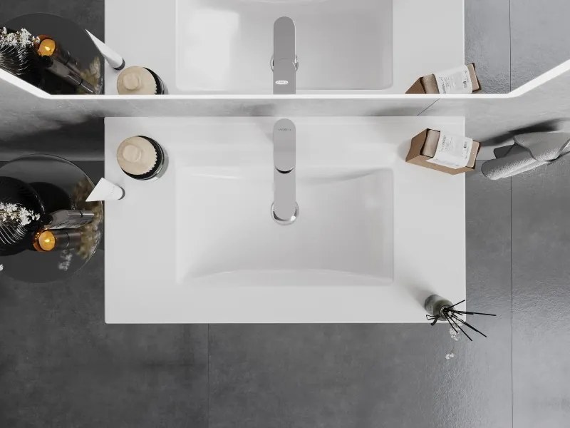 Mexen Atena lavatório embutido na bancada 80 x 46 cm, branco - 25018000