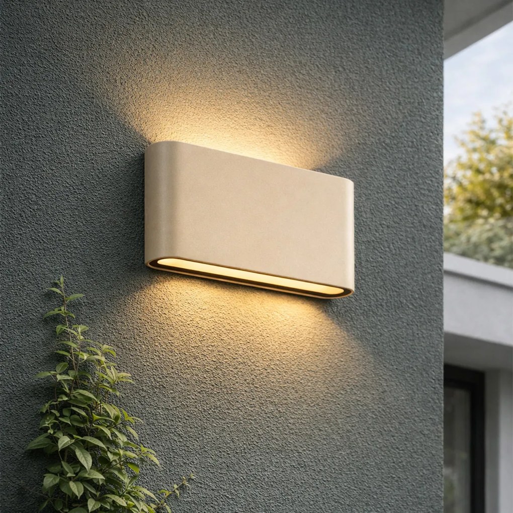 Candeeiro de Parede Exterior Moderno Bege 17,5cm incl. LED IP65 - Batt