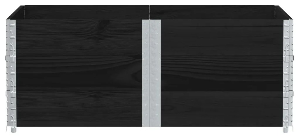 Vaso/floreira de jardim 150x100cm madeira de pinho maciça preto