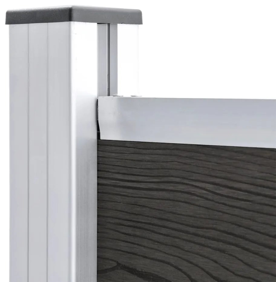 Painel de cerca 175x146 cm WPC cinzento