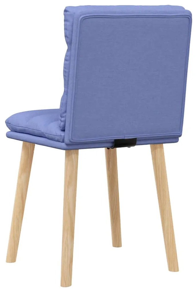 Cadeiras de jantar 2 pcs Jeans Tecido Azul