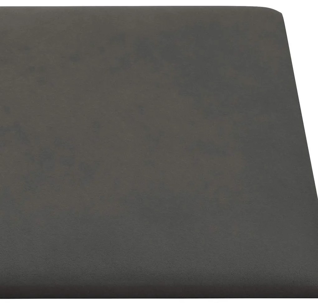 Painel de parede 12 pcs 90x15 cm veludo 1,62m² cor cinza-escuro