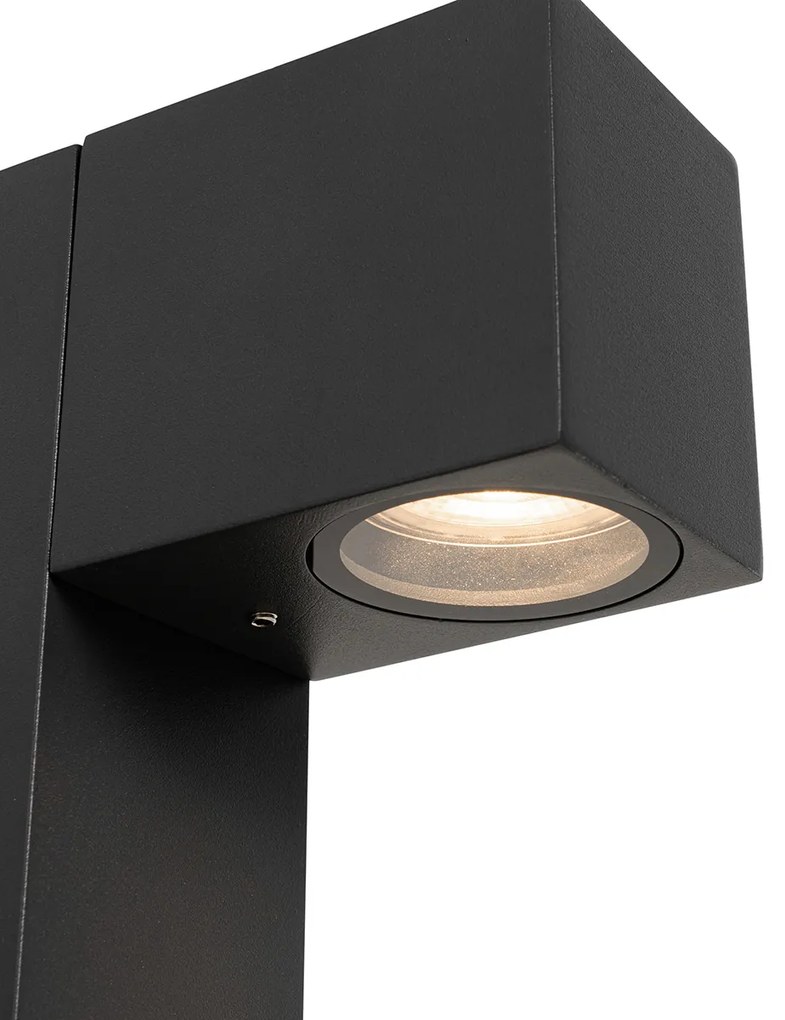 Candeeiro de pé exterior industrial cinzento escuro 80 cm IP44 - Baleno