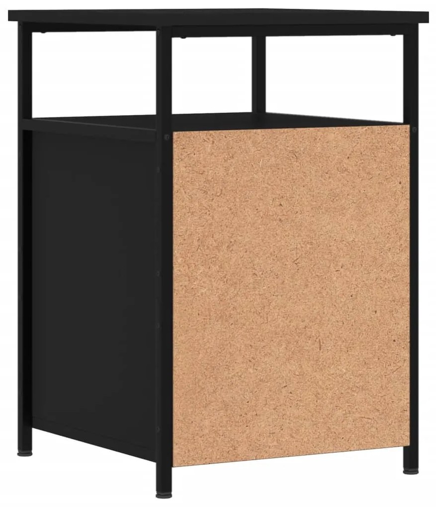 Mesas de cabeceira 2 pcs 40x42x60 cm derivados de madeira preto