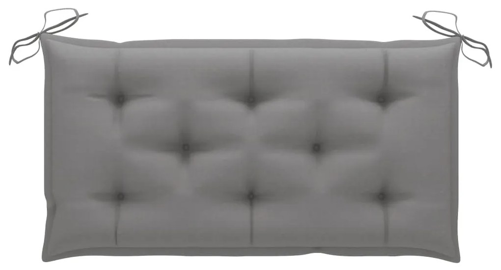 Banco de jardim c/ almofadão cinzento 112 cm teca maciça