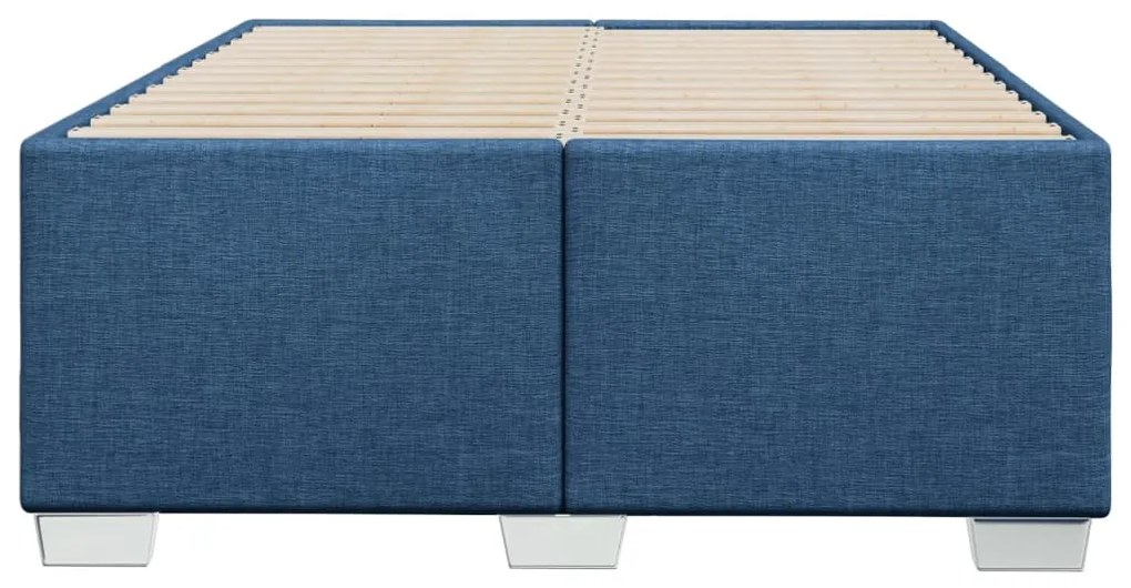 Estrutura de cama sem colchão 120x190 cm tecido azul