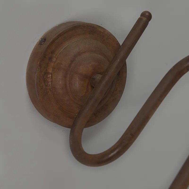 Conjunto de 2 Apliques de Parede Ferrugem com Interior Dourado - Factory Country / Rústico,Industrial