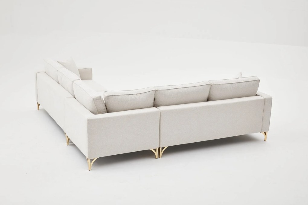 Sofá de Canto Berlin – Creme Dourado – 258 x 258 cm