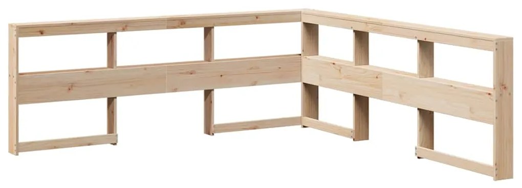 Cama com estante sem colchão 200x200 cm pinho maciço