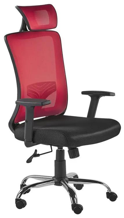 Cadeira de escritório vermelha e preta NOBLE Beliani
