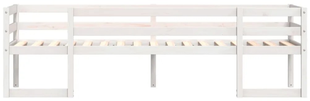 Estrutura de cama infantil 90x200 cm pinho maciço branco