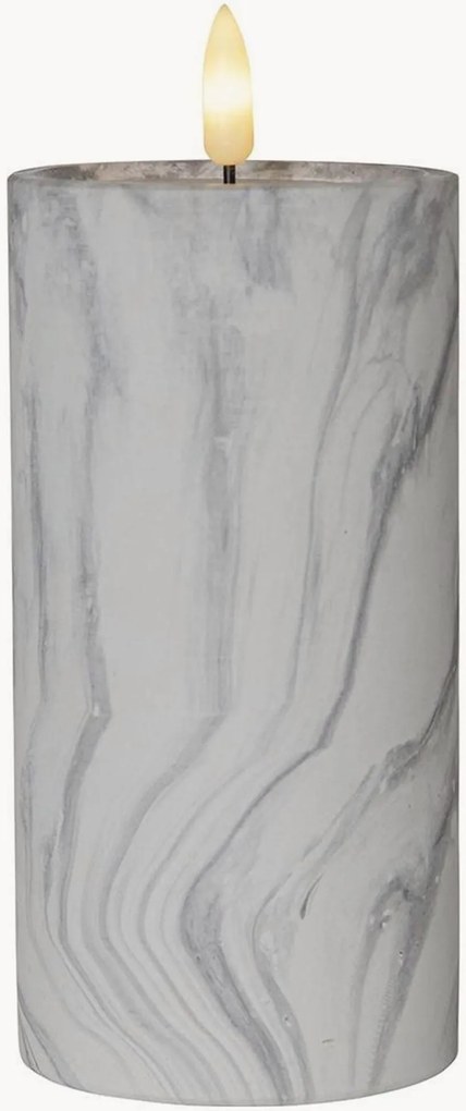 Vela cilíndrica LED com temporizador Flame Marble