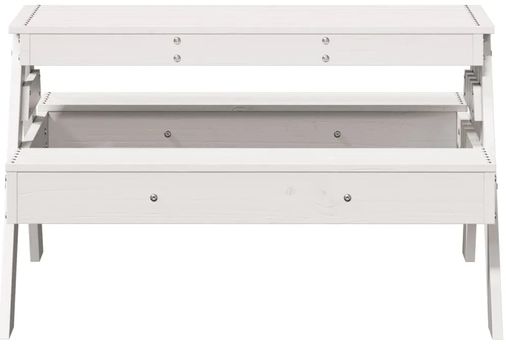 Mesa de piquenique p/ crianças 88x97x52 cm pinho maciço branco