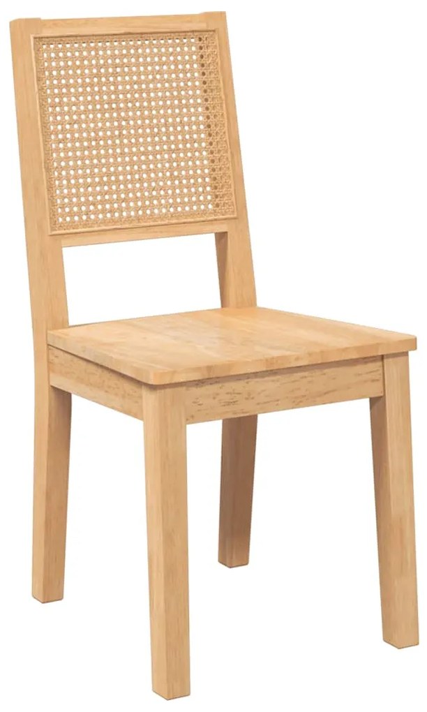 Cadeiras de jantar 2 pcs madeira de seringueira maciça