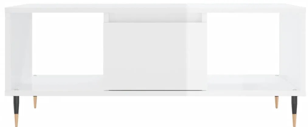 Mesa de centro 90x50x36,5 cm derivados madeira branco brilhante