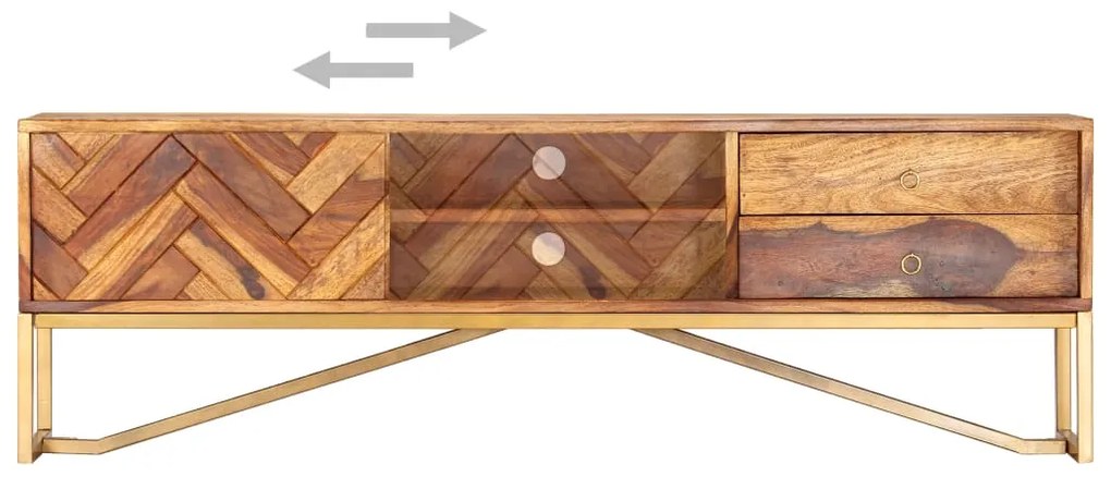 Móvel de TV 140x30x45 cm madeira de acácia maciça