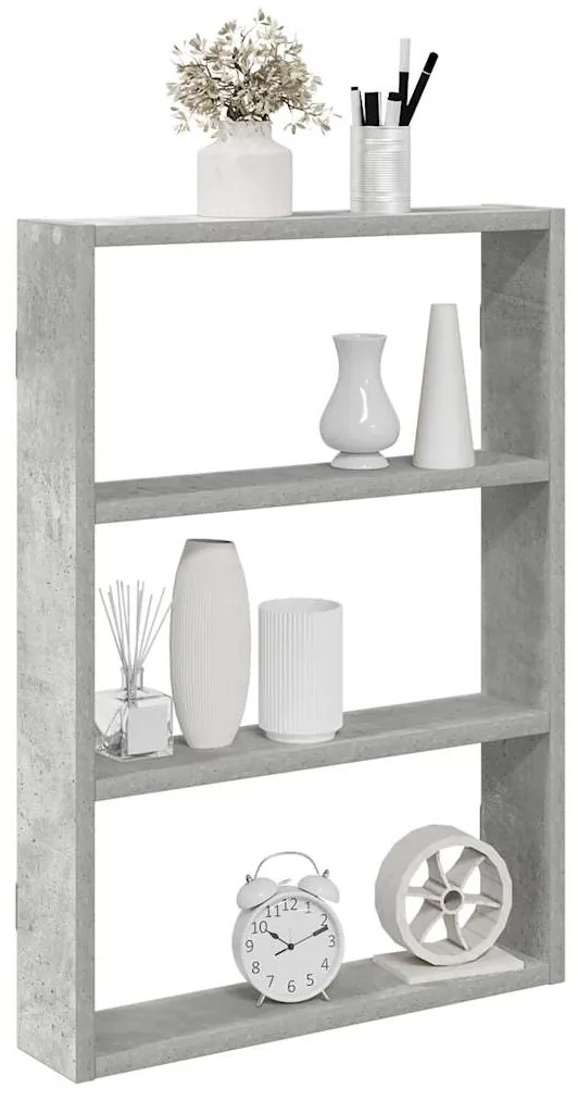 vidaXL Prateleira de parede 43x9x60 cm deriv. madeira cinza cimento