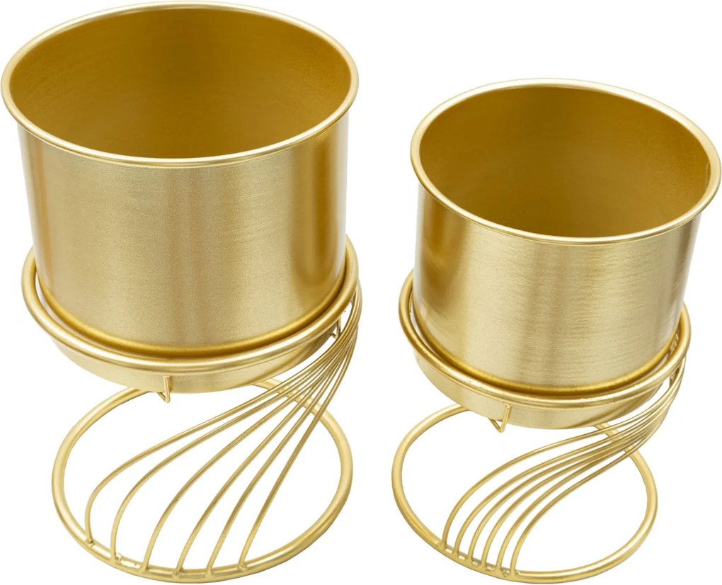 CONJUNTO DE 2 SUPORTES VASOS 2 Ø 23X35-20X30 CM (PLANTAS NÃO INCLUIDAS)