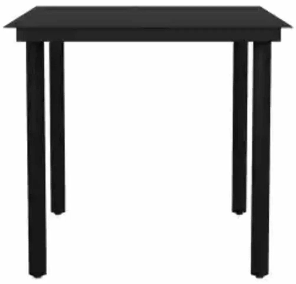 Conjunto jantar jardim 3 peças almofadas vidro vime cinzento PE
