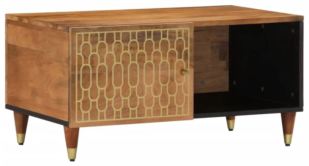 vidaXL Mesa de centro 80x50x40 cm madeira de mangueira maciça