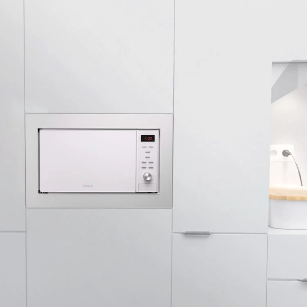 Micro-ondas GrandHeat 2350 Built-in Branco 900W, integralável, 23 litros, brilho, 9 funções pré-configuradas, Quick Start, temporizador [Classe energé