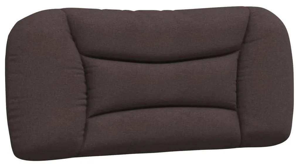 Estrutura de cama sem colchão 90x200 cm tecido castanho-escuro