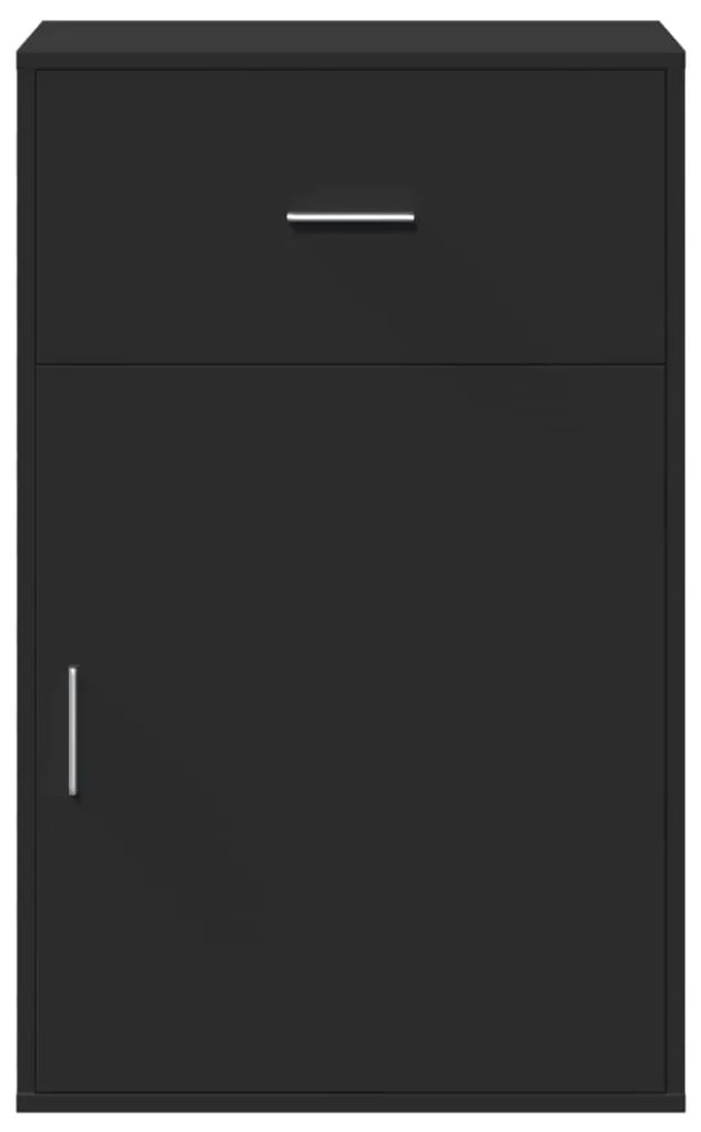 Armário de arrumação 56,5x39x90 cm derivados de madeira preto