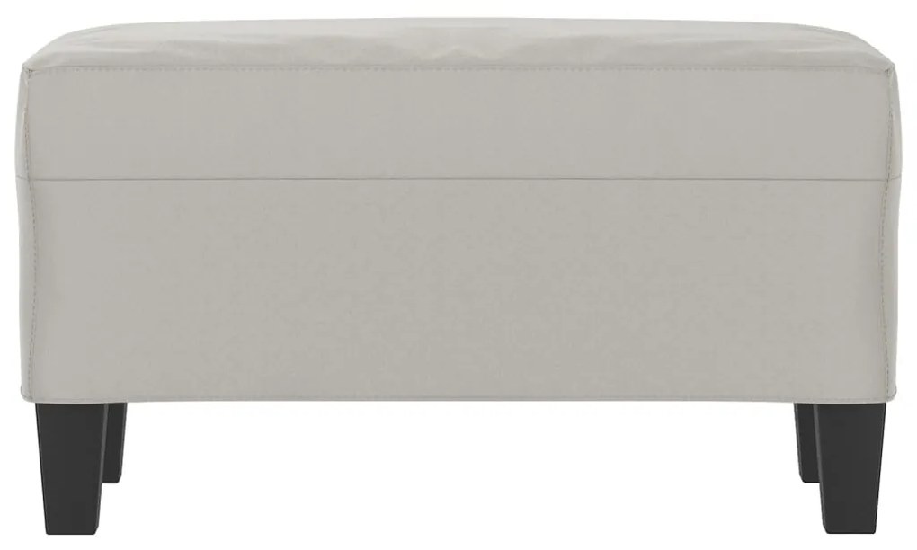 Banco 70x35x41 cm tecido de microfibra cinzento-claro