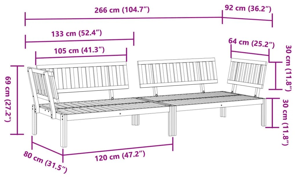 Sofás de canto paletes 2 pcs p/ jardim madeira de acácia maciça