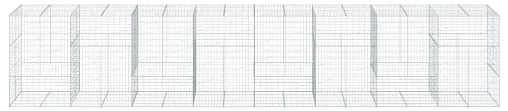 Cesto gabião com cobertura 800x100x150 cm ferro galvanizado
