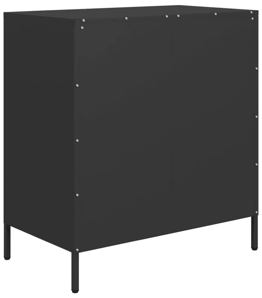 Aparador 68x39x73,5 cm aço laminado a frio preto