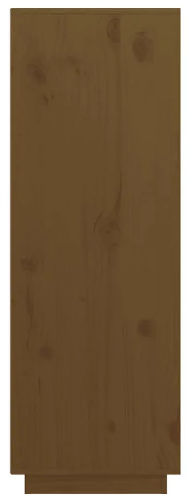 Aparador alto 89x40x116,5 cm pinho maciço castanho-mel