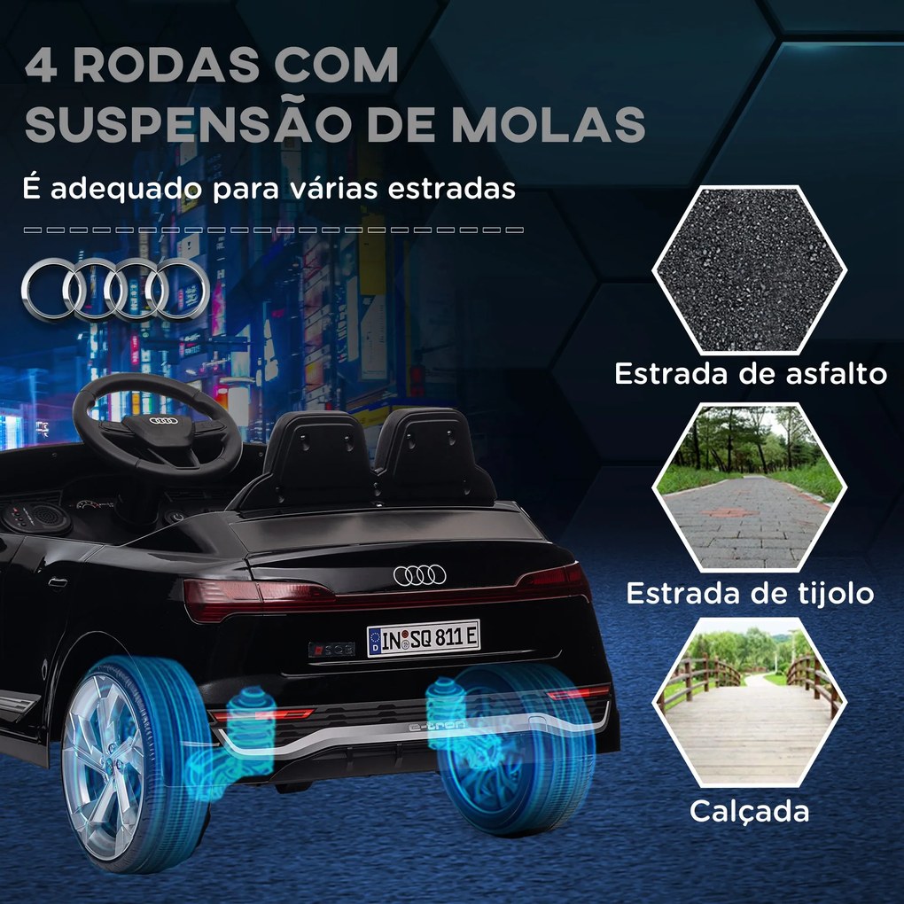 AIYAPLAY Carro Elétrico para Crianças acima de 3 Anos Carro Audi Q8 Et