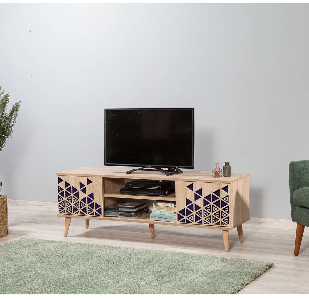 Móvel TV Truva – Carvalho Sonoma – 140 cm x 50 cm x 40 cm