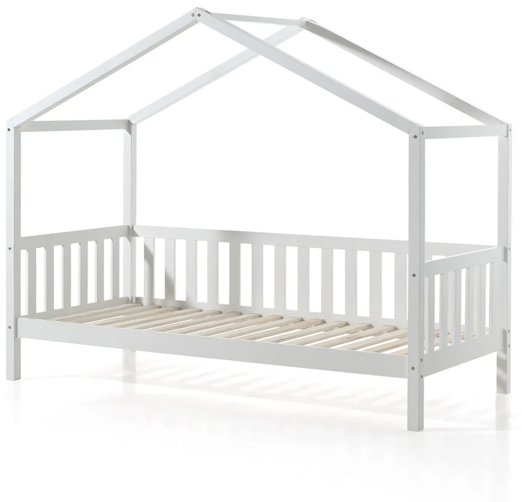 Conjunto Cama infantil de Casa DALLAS Com Ripas 90x200 com gaveta Branca