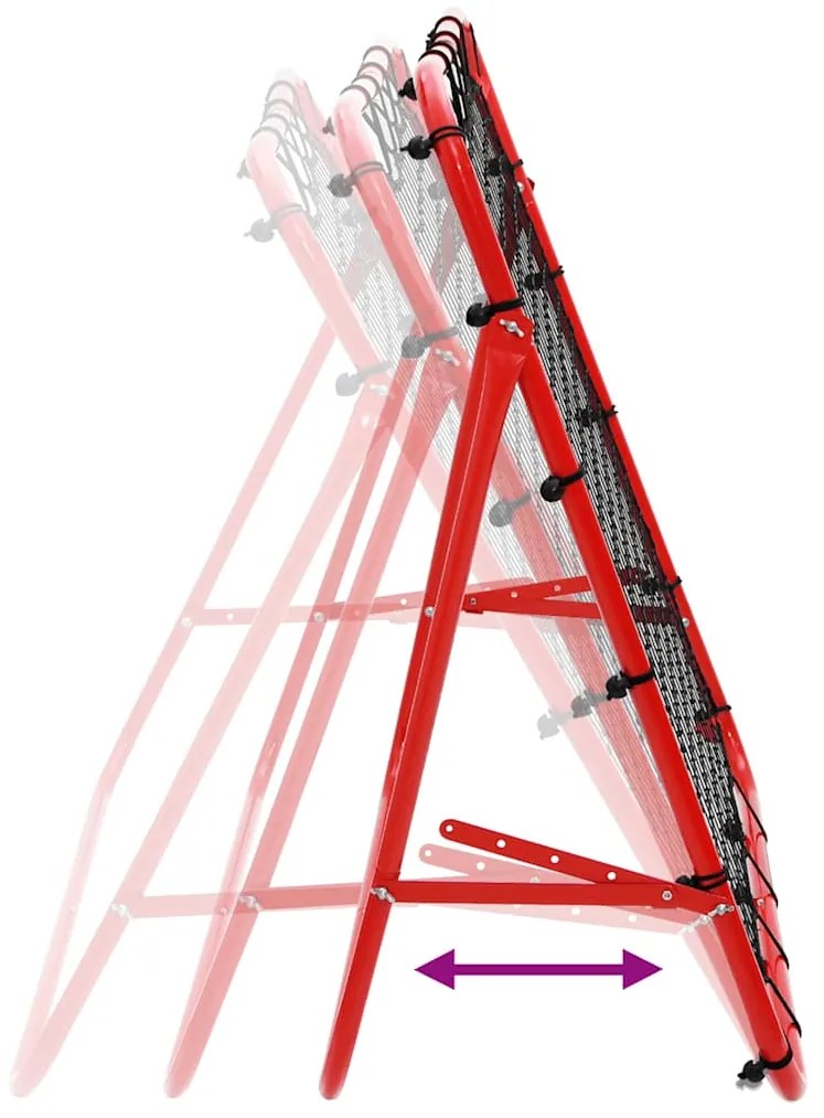 Rede de ressalto para futebol ajustável 100 x 100 cm