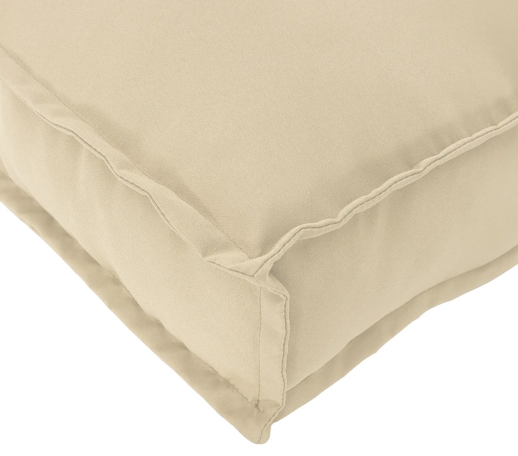 Almofada de Palete para Assento Bege 60x60x12 cm Tecido Oxford