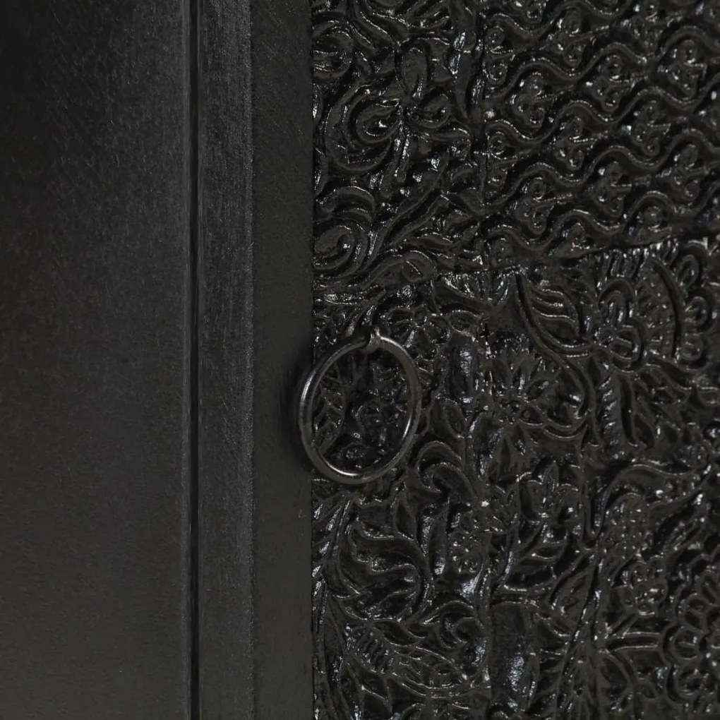 Mesa de cabeceira 40x30x50 cm acácia e mangueira maciça preto