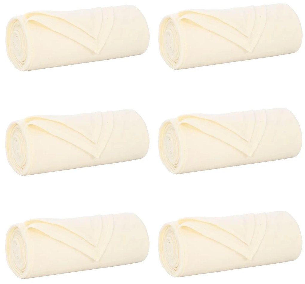 vidaXL Cobertores de Sofá 6 pcs Creme 200 x 150 cm Lã