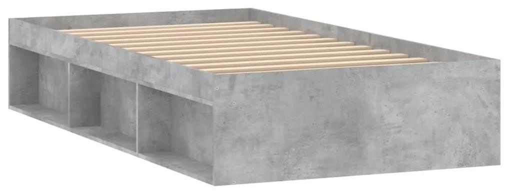 Estrutura de cama 90x200 cm cinza cimento