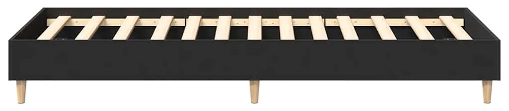 Estrutura cama s/ colchão 90x190 cm derivados de madeira preto