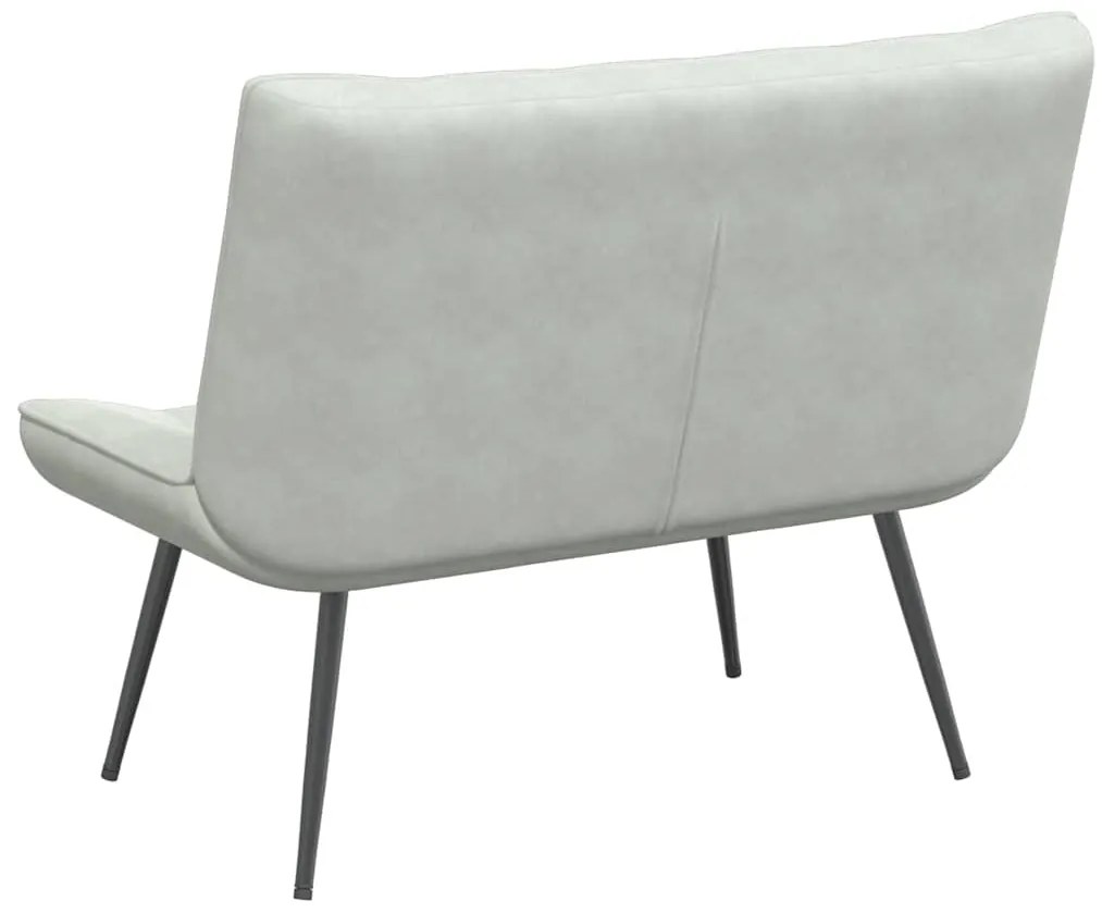 Banco 110x74x84 cm veludo cinzento-claro