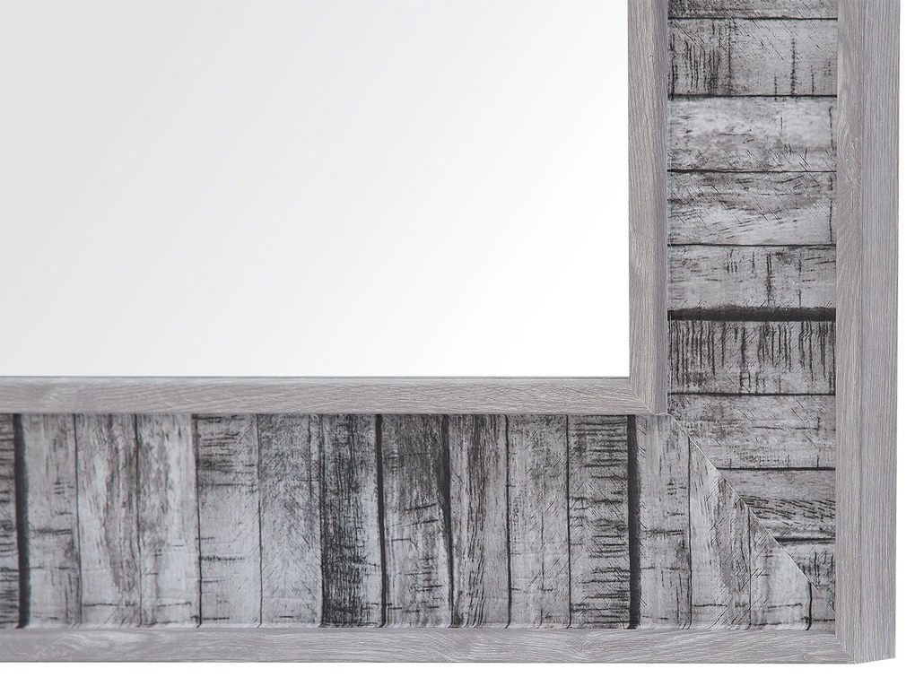 Espelho de parede cinzento e branco 50 x 130 cm ROSNOEN Beliani