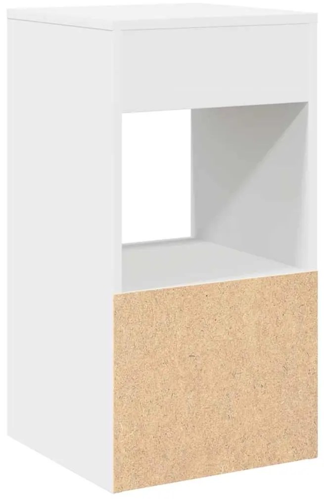 Mesas de cabeceira com gaveta 2 pcs 35x34x66,5 cm branco
