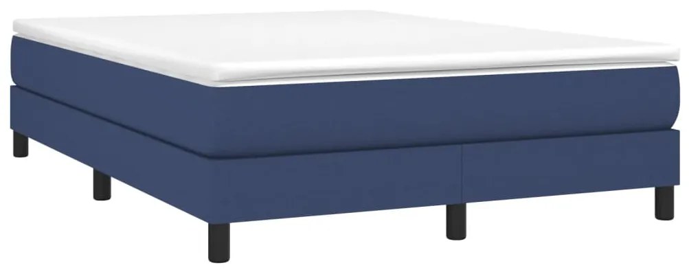 Estrutura de cama sem colchão 140x200 cm tecido azul