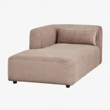 Módulo Chaise Longue Esquerdo Para Sofá Modular Fogler Bombazina Camelo Castanho - Sklum