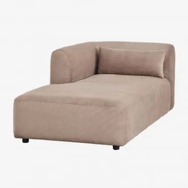 Módulo Chaise Longue Esquerdo Para Sofá Modular Fogler Bombazina Castanho Camel - Sklum