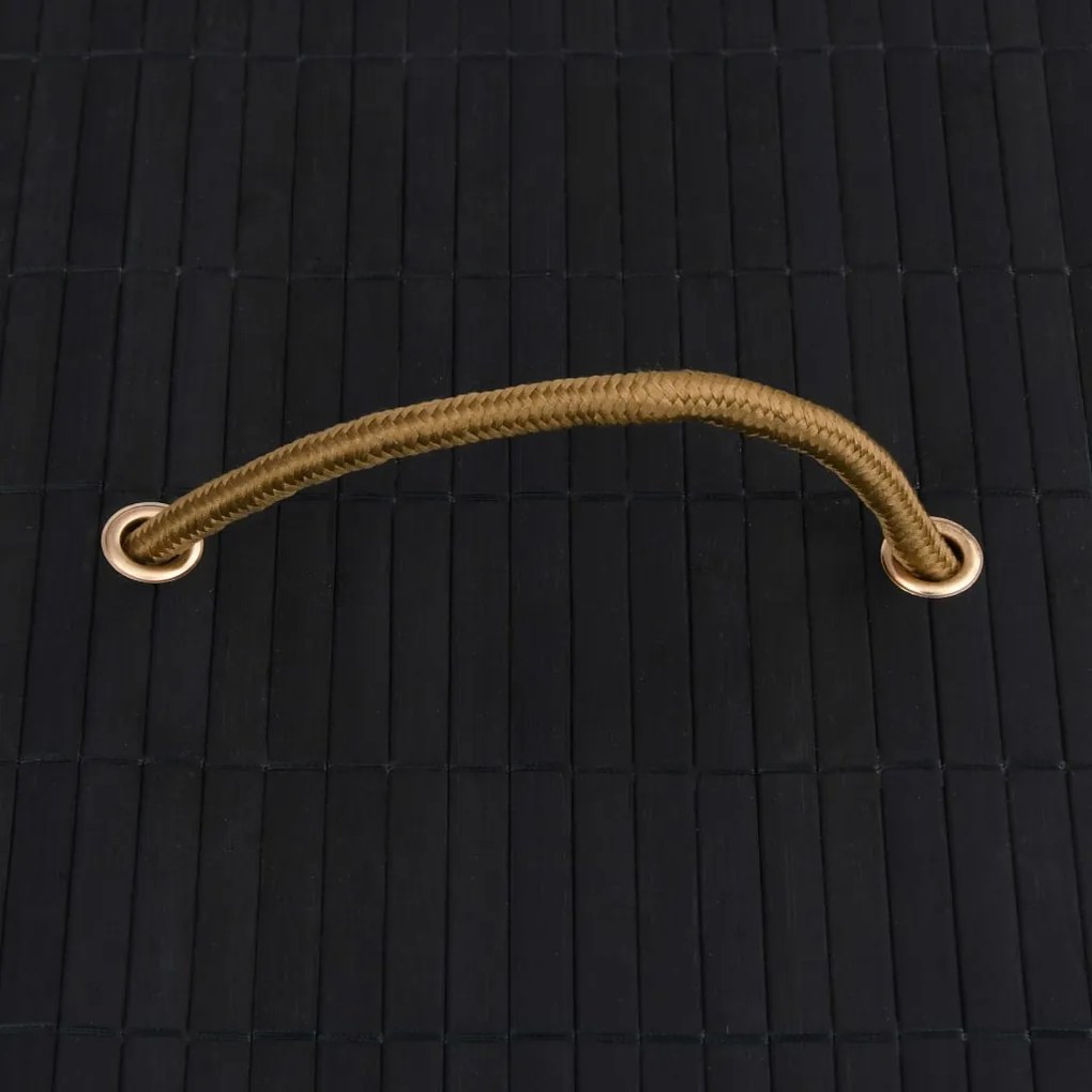 Caixas de arrumação 4 pcs bambu preto