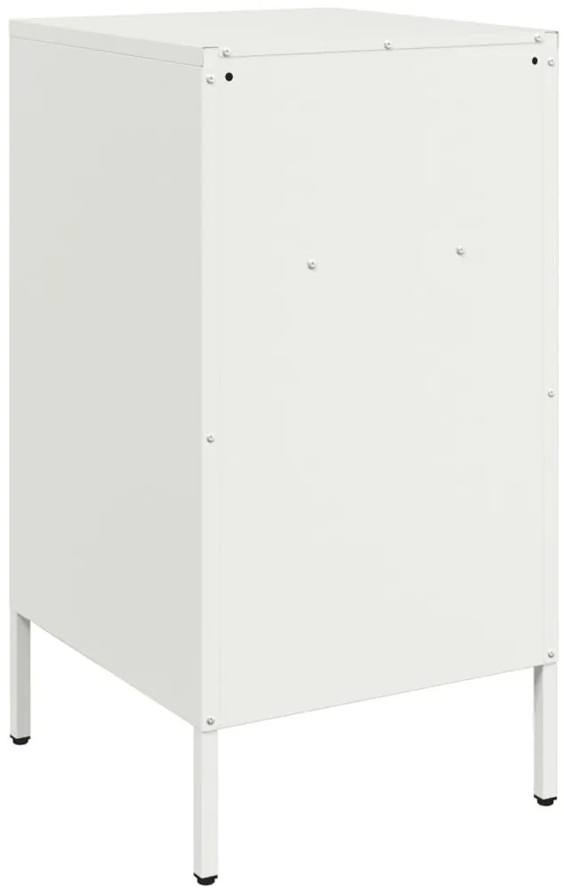 Mesa de cabeceira 36x39x68 cm aço branco