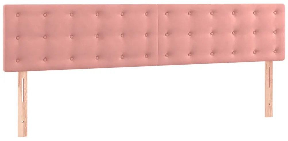 Cama com molas/colchão 180x200 cm veludo rosa